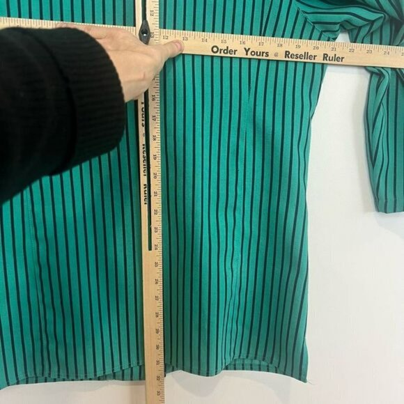 Vintage Elvi Club Women’s 38 US Green Button Down Blazer Midi Dress Workwear - Picture 5 of 13